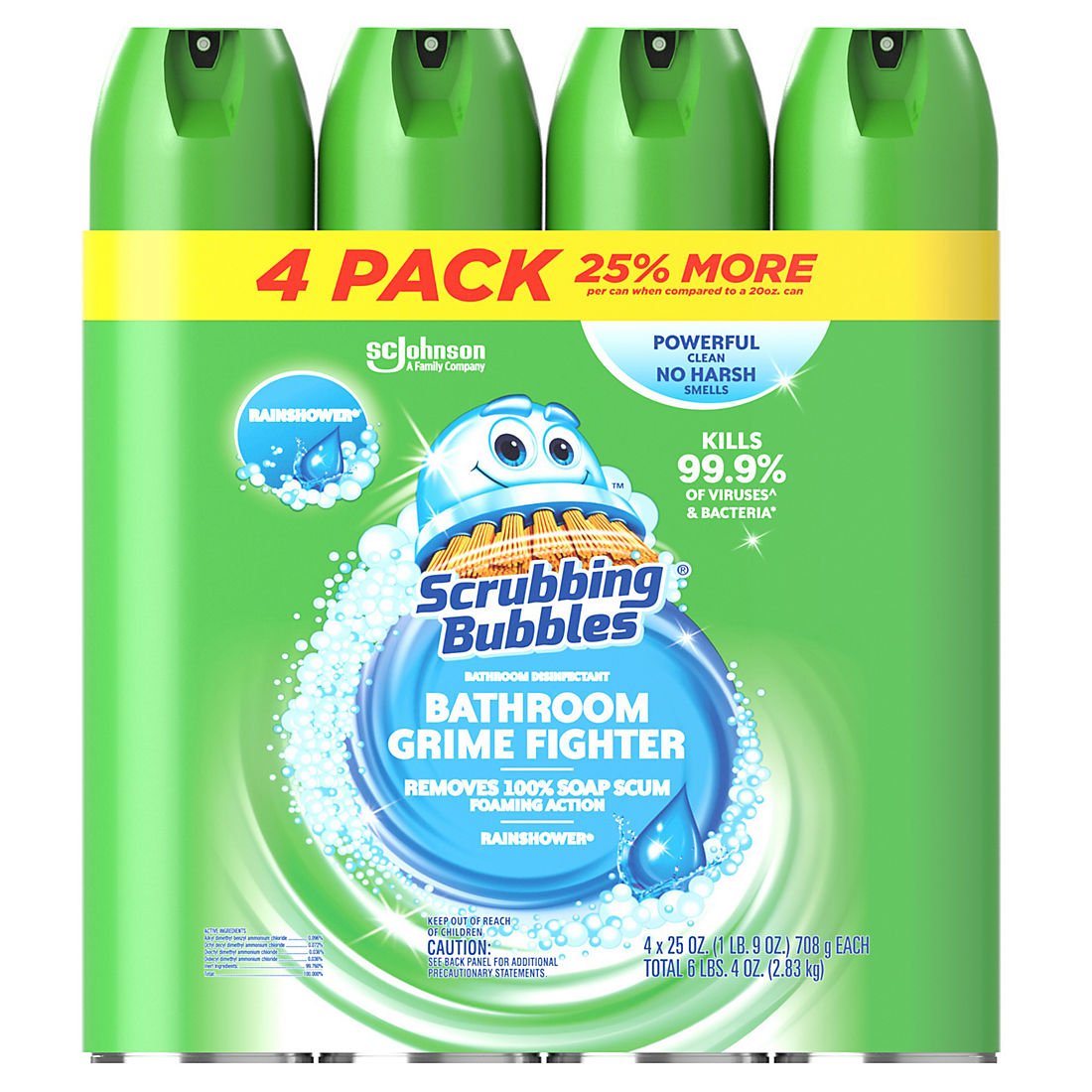 Scrubbing Bubbles Bathroom Grime Fighter — Rainshower · aerosol · model 71115
